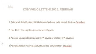 Könyvelő lettem! 2026. FEBRUÁR